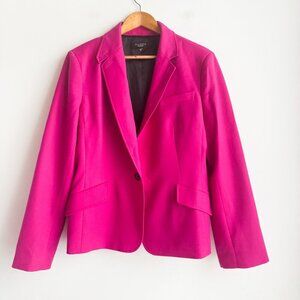 Talbots Magenta Pink One Button Wool Blend Blazer M/L